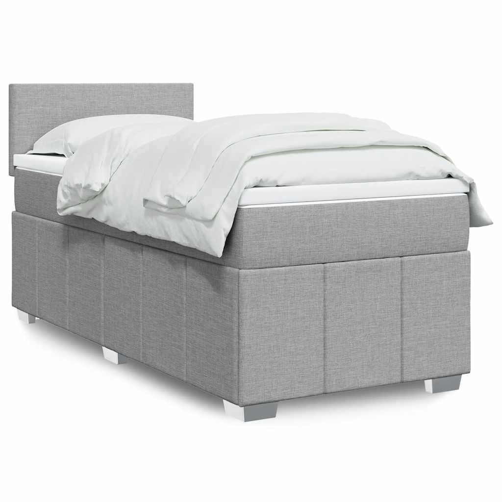 Sommier À Lattes De Lit Avec Matelas 120X200Cm Tissu