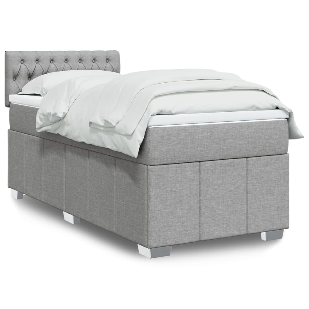 Sommier À Lattes De Lit Avec Matelas 120X200Cm Tissu