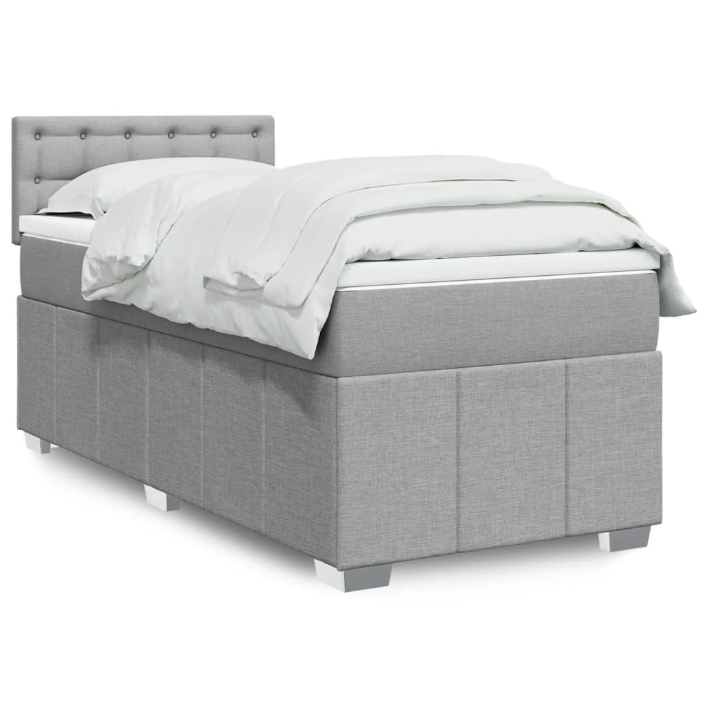 Sommier À Lattes De Lit Avec Matelas 120X200Cm Tissu