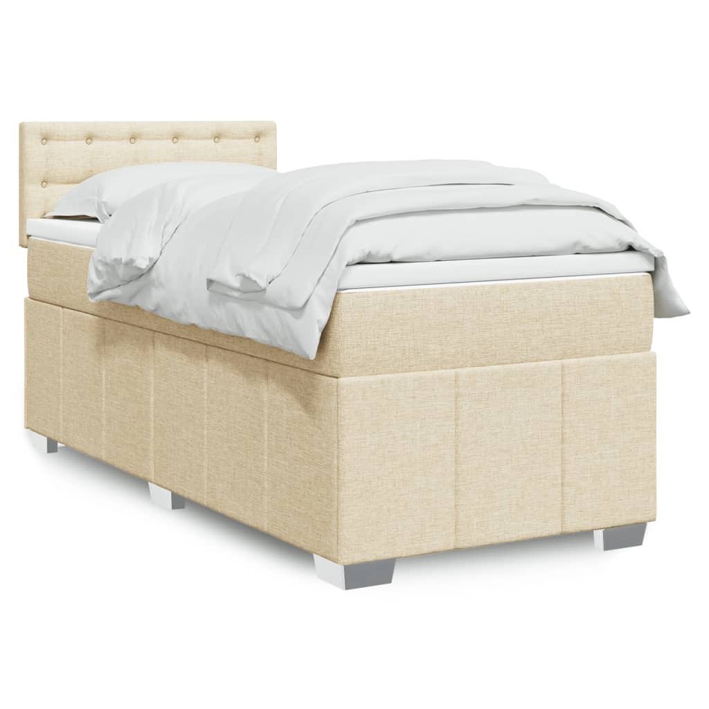 Sommier À Lattes De Lit Avec Matelas 120X200Cm Tissu