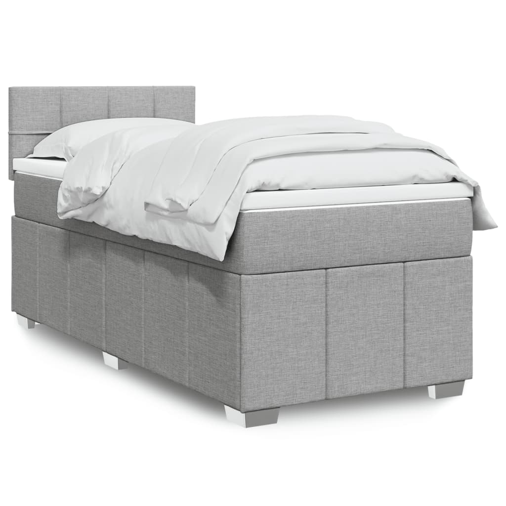 Sommier À Lattes De Lit Avec Matelas 120X200Cm Tissu