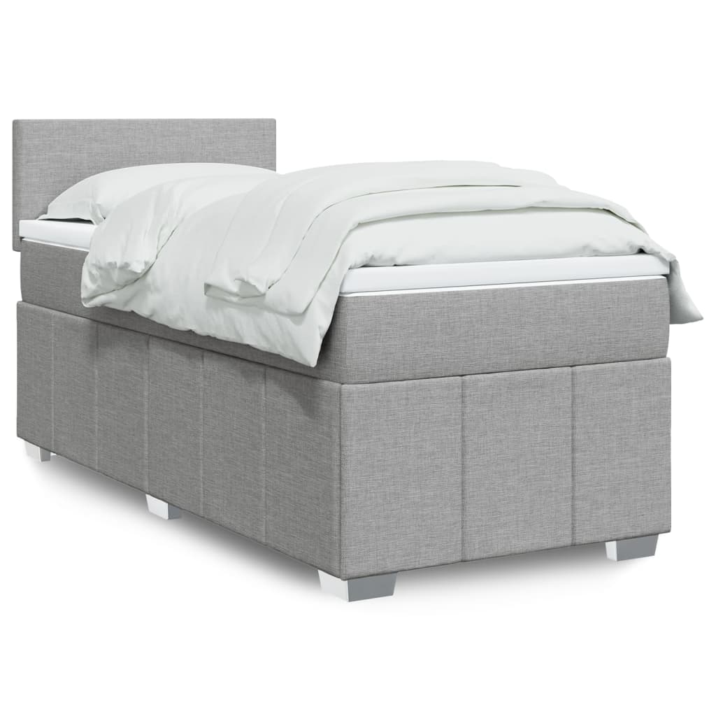 Sommier À Lattes De Lit Avec Matelas 120X200Cm Tissu