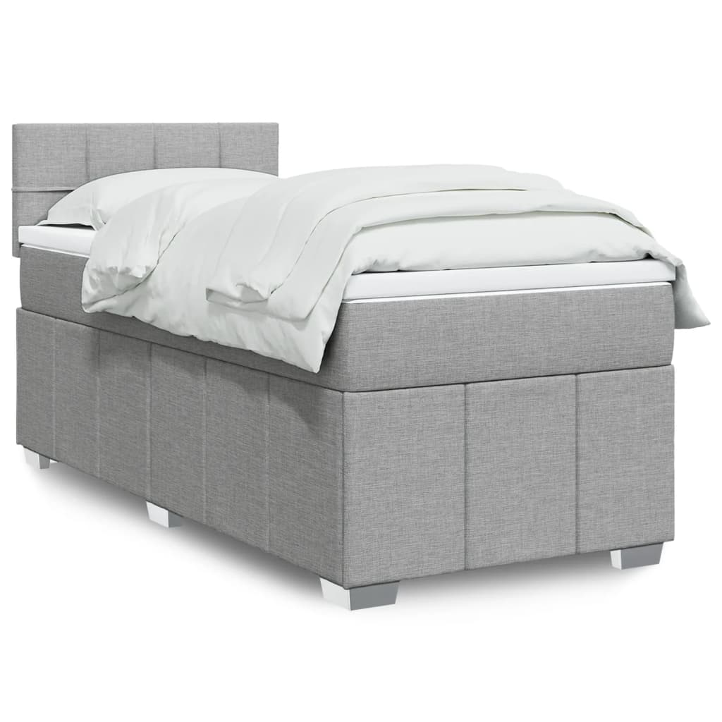 Sommier À Lattes De Lit Avec Matelas 120X200Cm Tissu