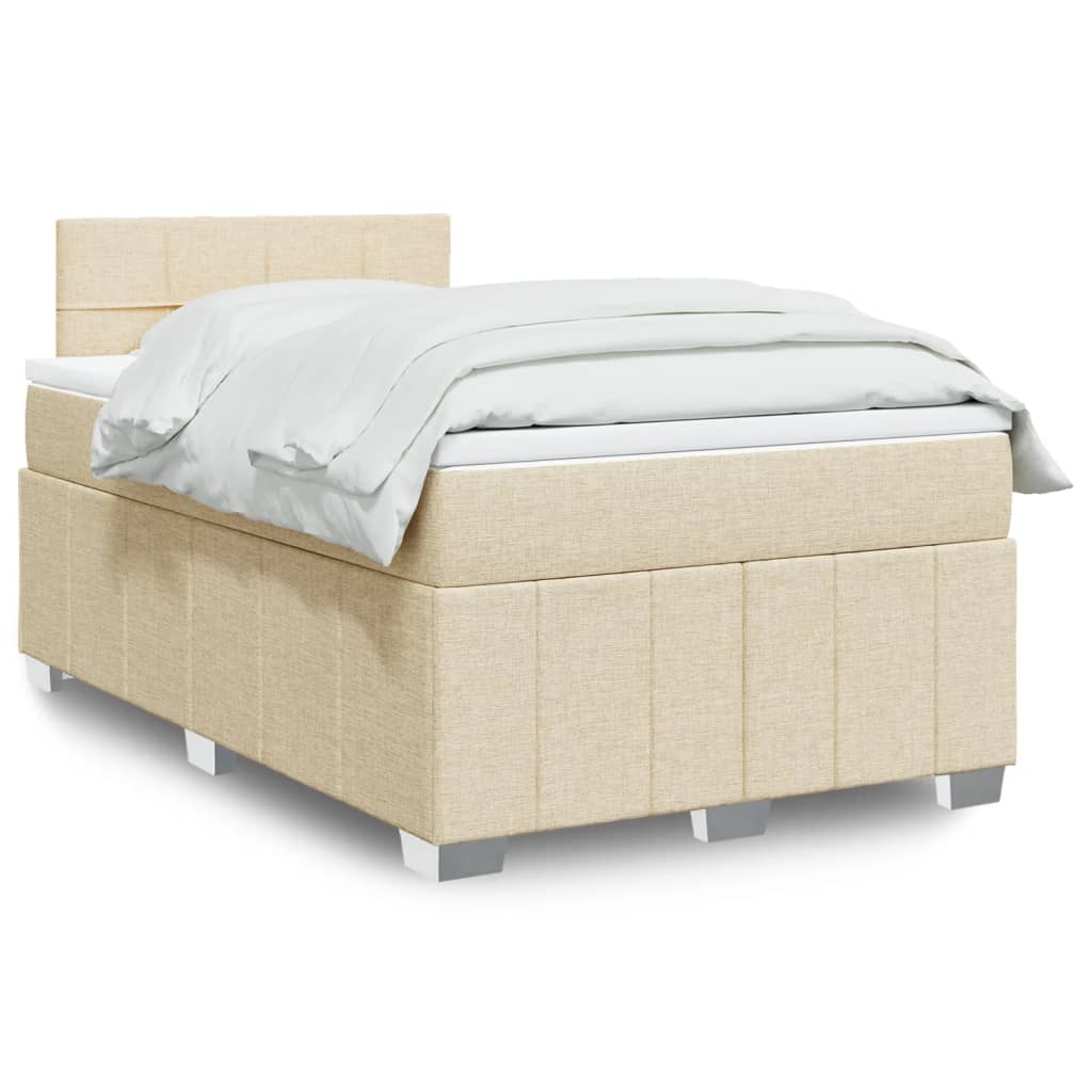 Sommier À Lattes De Lit Avec Matelas 120X200Cm Tissu