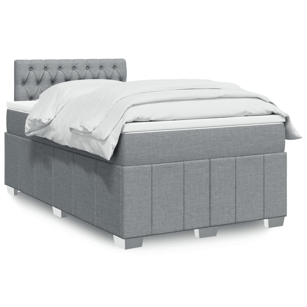 Sommier À Lattes De Lit Avec Matelas 120X200Cm Tissu