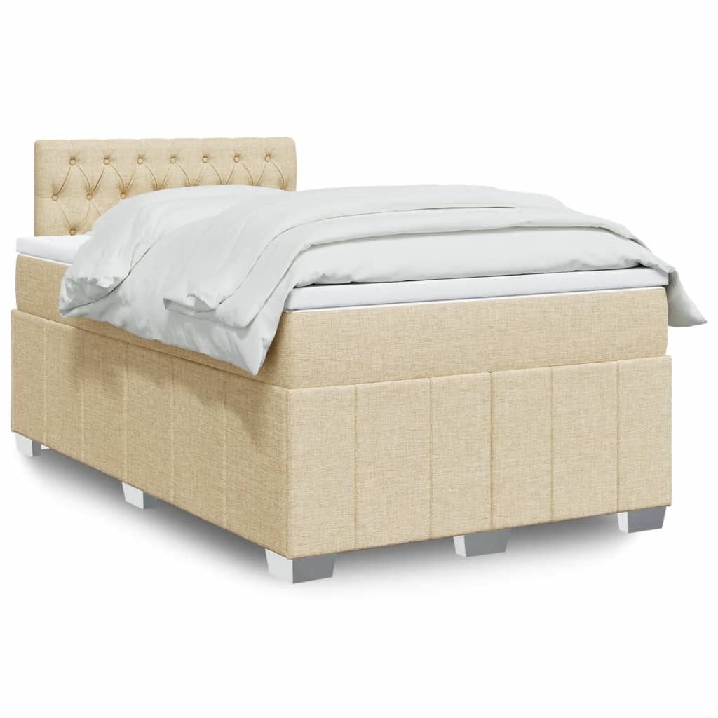 Sommier À Lattes De Lit Avec Matelas 120X200Cm Tissu