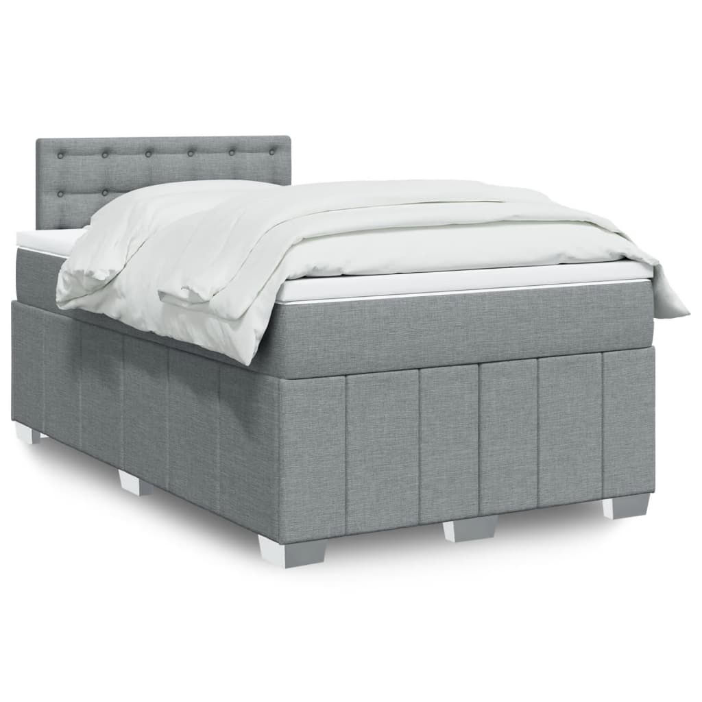 Sommier À Lattes De Lit Avec Matelas 120X200Cm Tissu