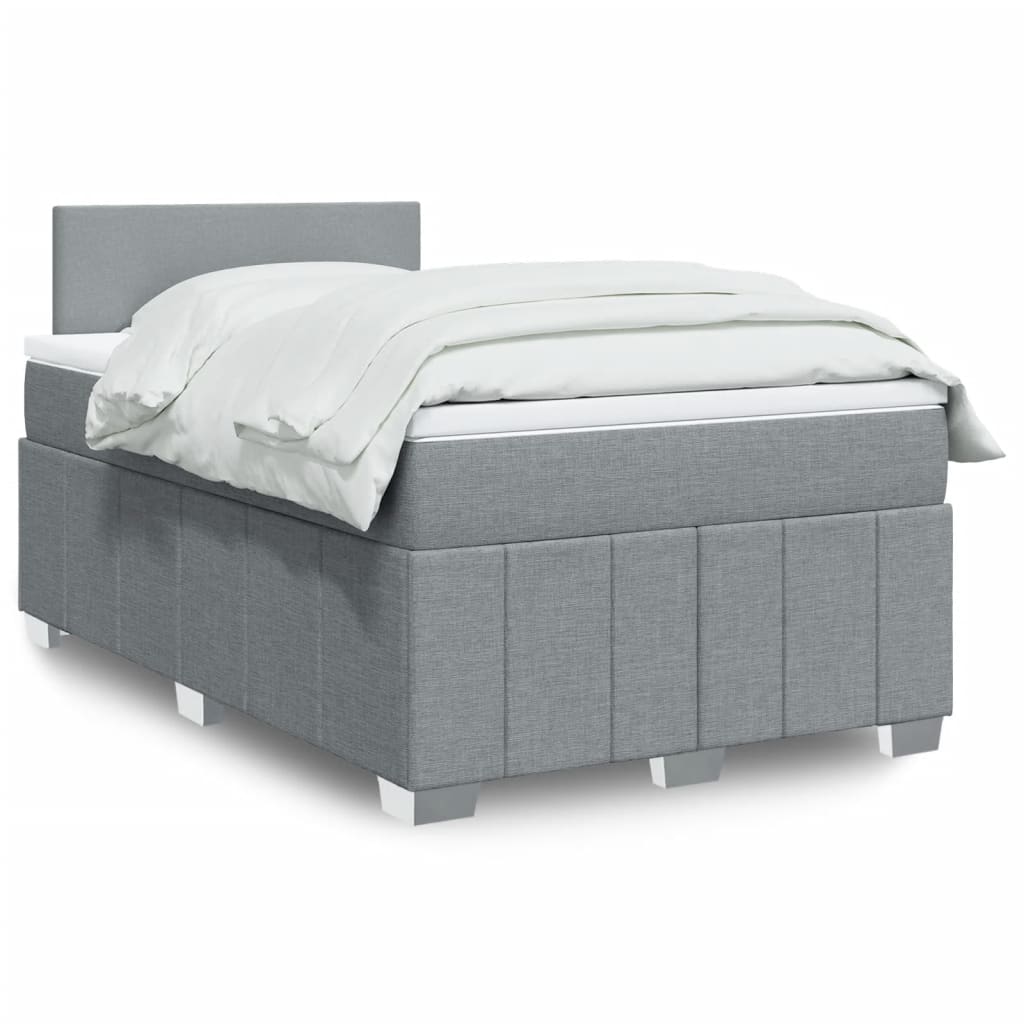 Sommier À Lattes De Lit Avec Matelas 120X200Cm Tissu