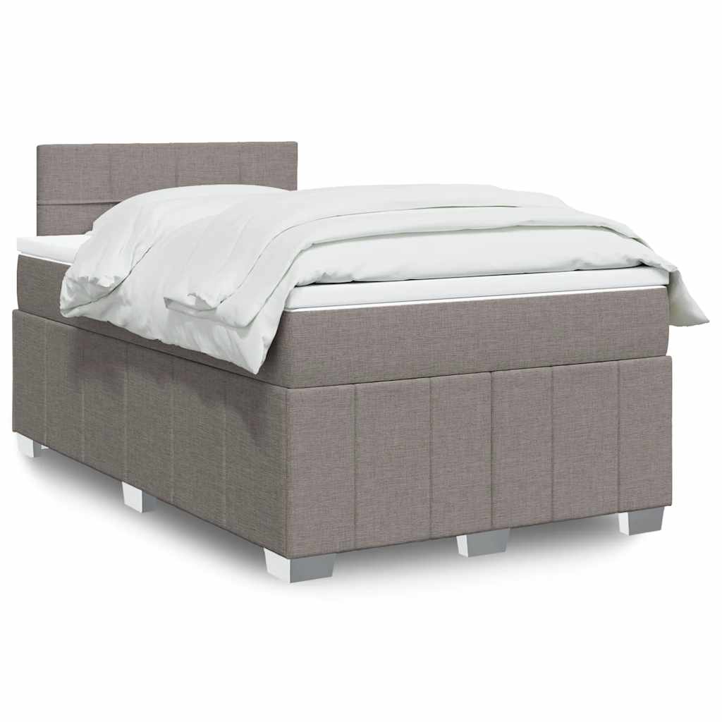 Sommier À Lattes De Lit Avec Matelas 120X200Cm Tissu