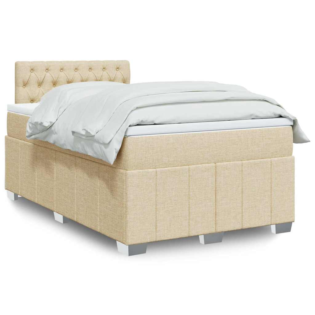 Sommier À Lattes De Lit Avec Matelas 120X200Cm Tissu