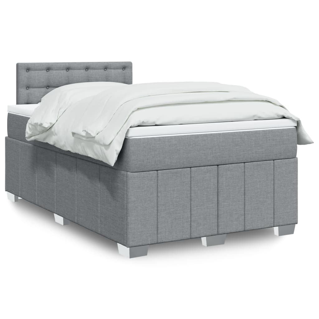 Sommier À Lattes De Lit Avec Matelas 120X200Cm Tissu