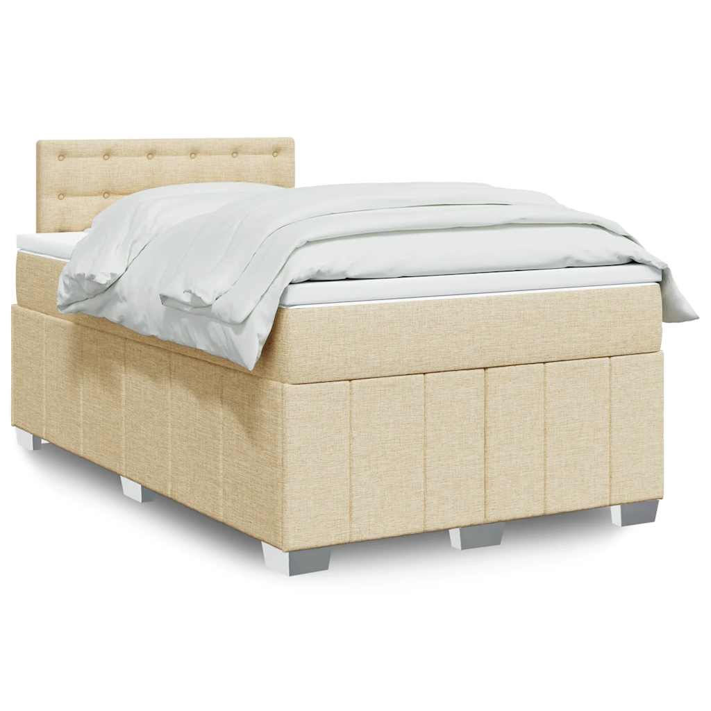 Sommier À Lattes De Lit Avec Matelas 120X200Cm Tissu