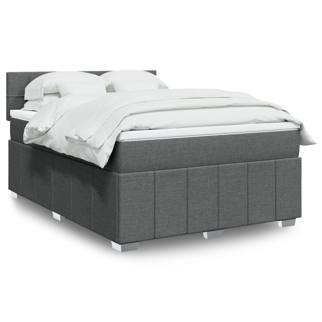 Sommier À Lattes De Lit Avec Matelas 120X200Cm Tissu