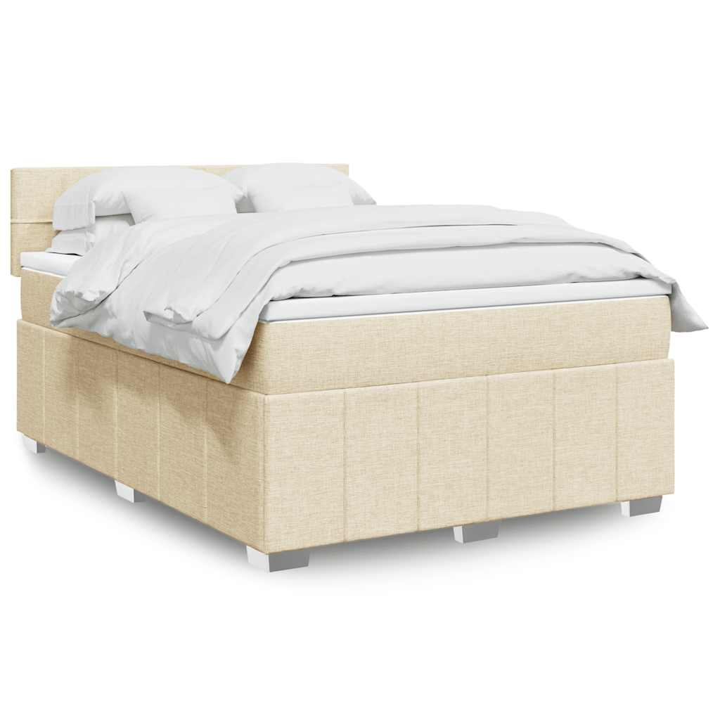 Sommier À Lattes De Lit Avec Matelas 120X200Cm Tissu