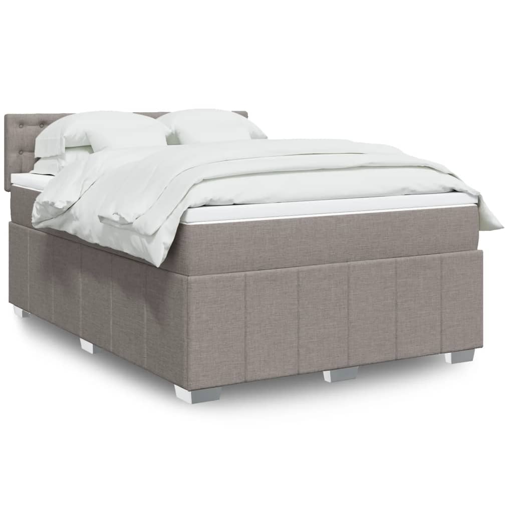 Sommier À Lattes De Lit Avec Matelas 120X200Cm Tissu