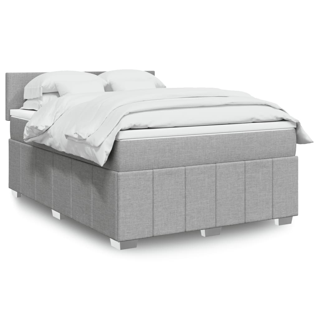 Sommier À Lattes De Lit Avec Matelas 120X200Cm Tissu