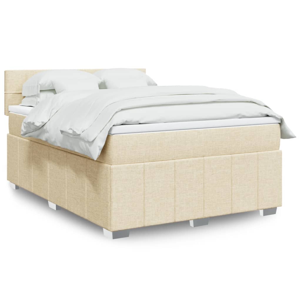 Sommier À Lattes De Lit Avec Matelas 120X200Cm Tissu