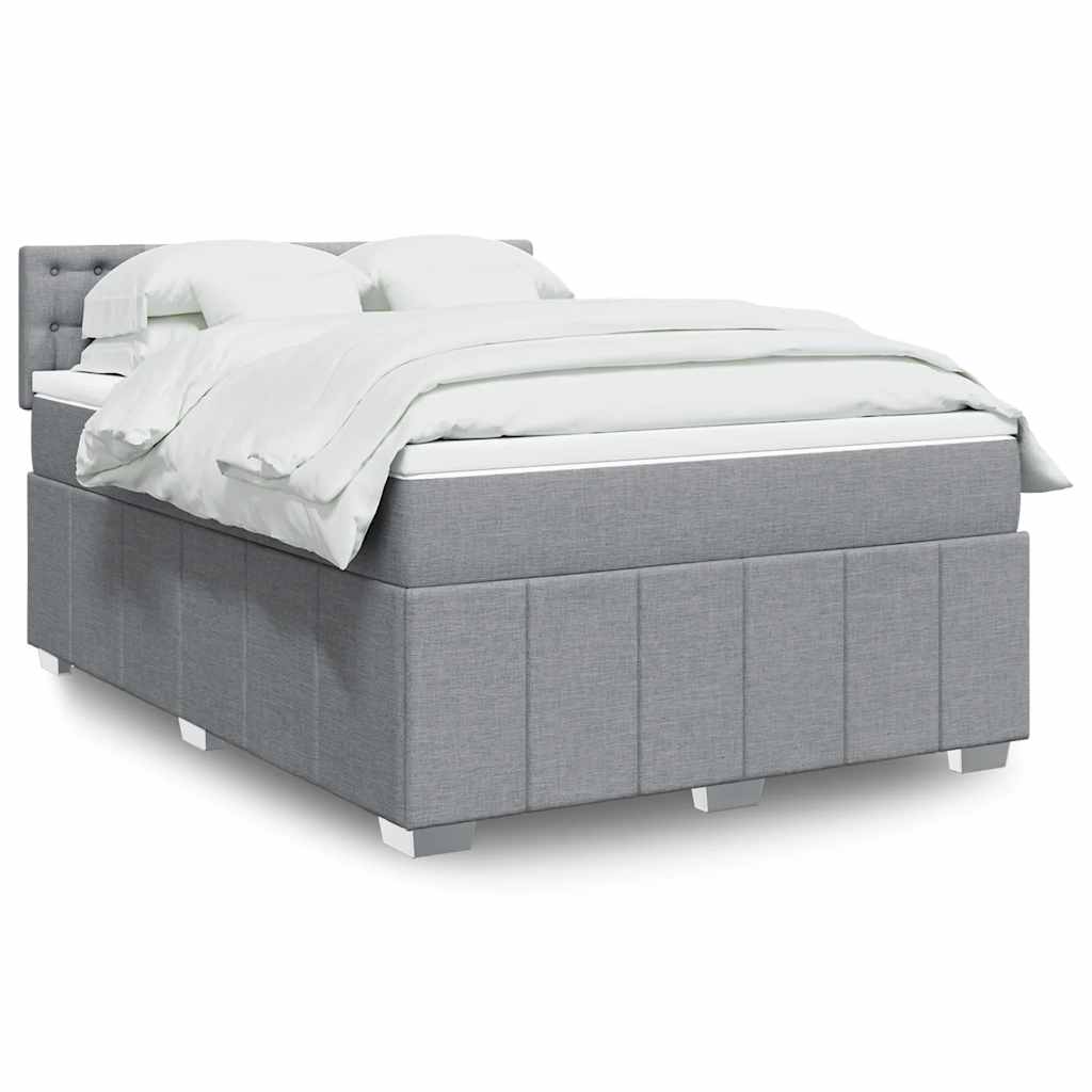 Sommier À Lattes De Lit Avec Matelas 120X200Cm Tissu