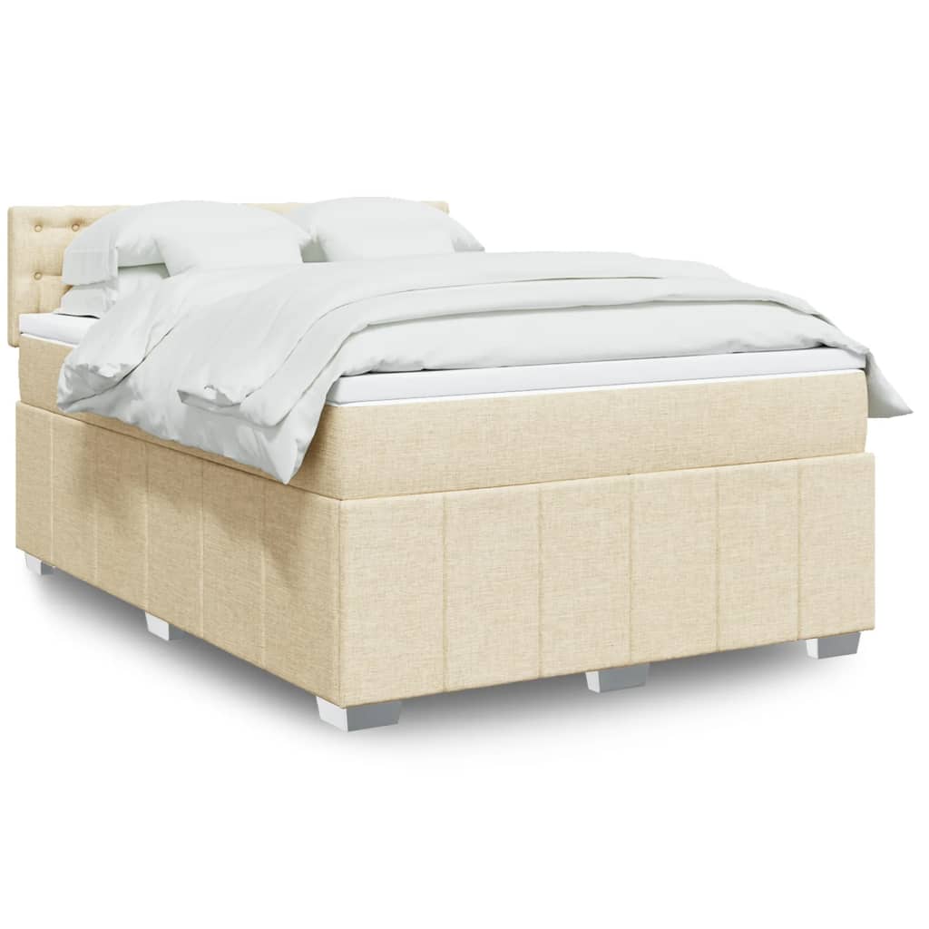 Sommier À Lattes De Lit Avec Matelas 120X200Cm Tissu