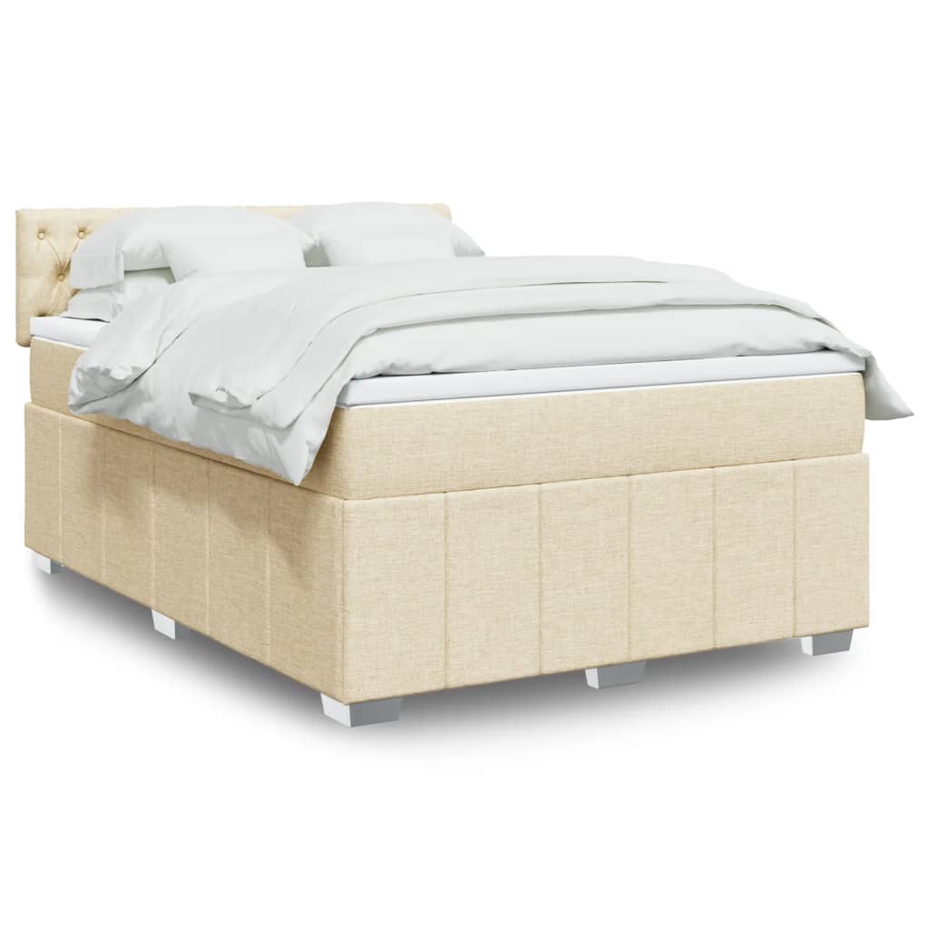 Sommier À Lattes De Lit Avec Matelas 120X200Cm Tissu