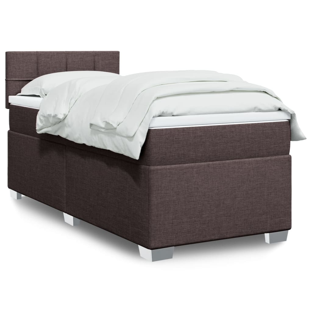 Lit De Box Spring Avec Matelas Et Led Tissu