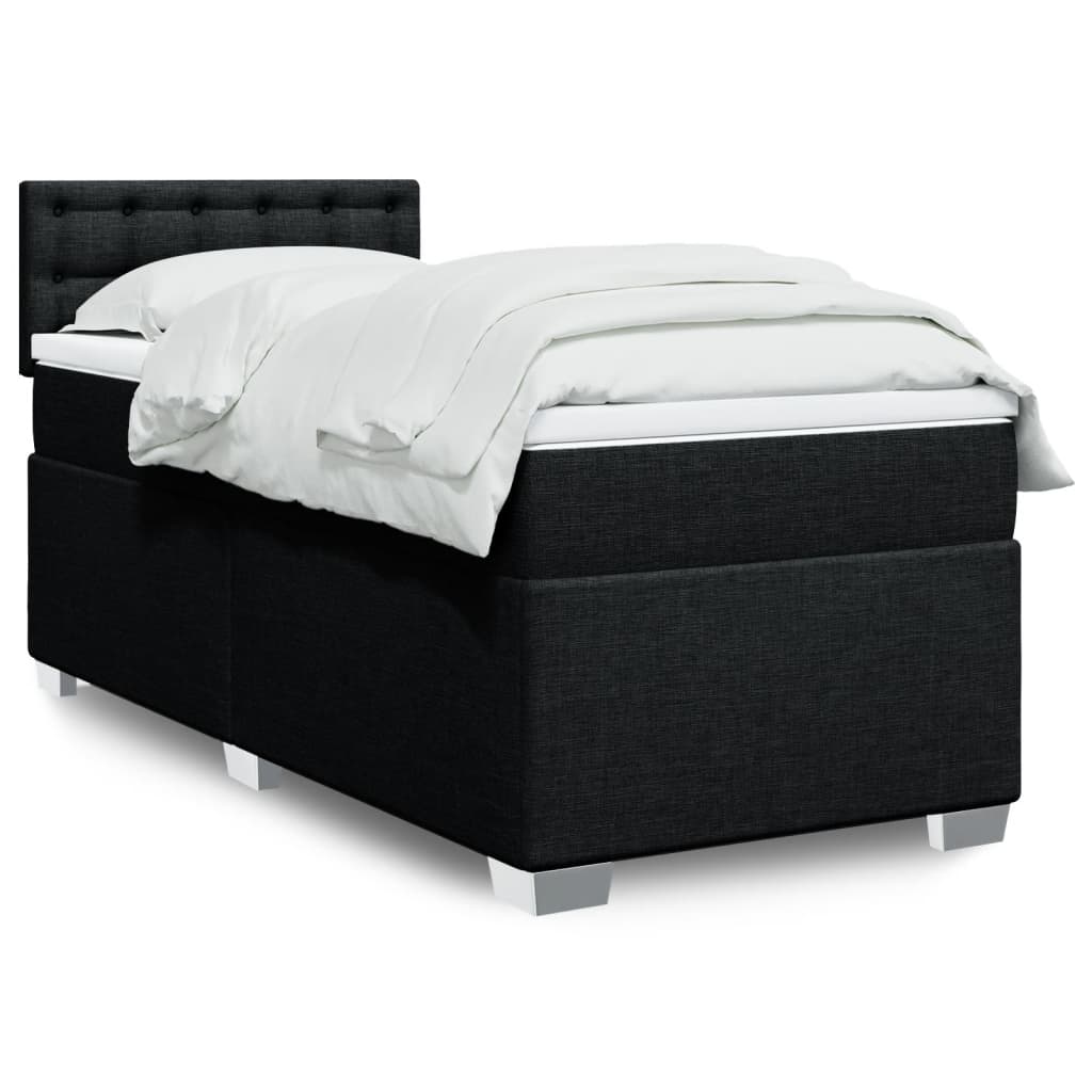 Lit De Box Spring Avec Matelas Et Led Tissu