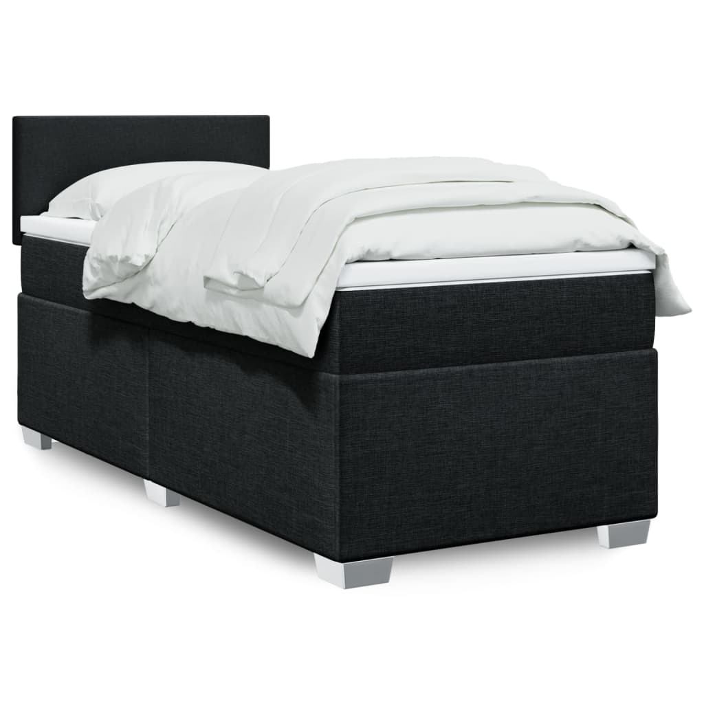 Lit De Box Spring Avec Matelas Et Led Tissu