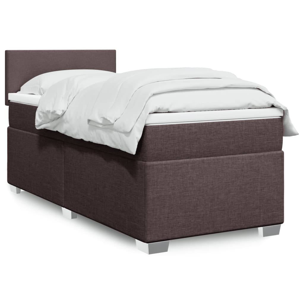 Lit De Box Spring Avec Matelas Et Led Tissu