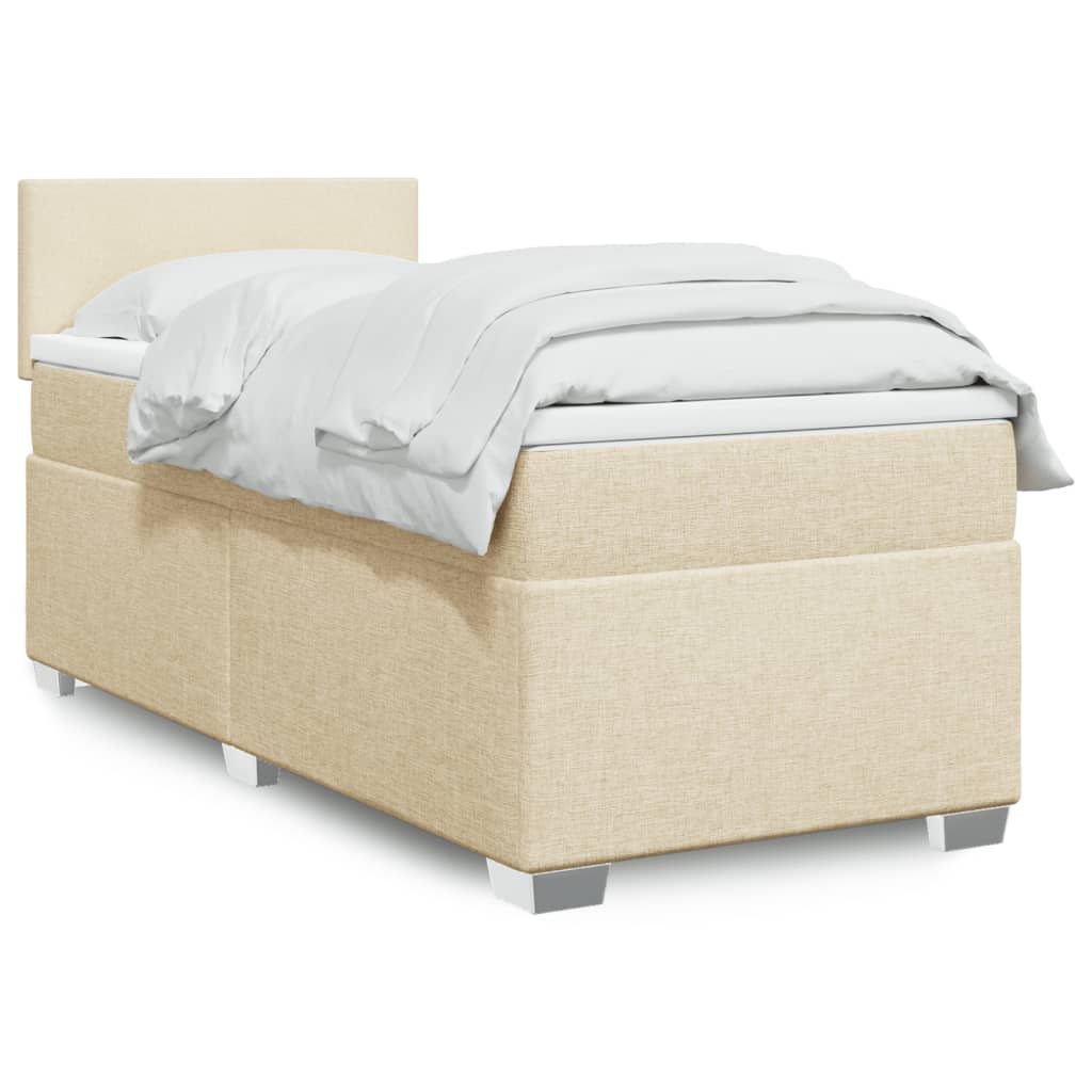 Lit De Box Spring Avec Matelas Et Led Tissu