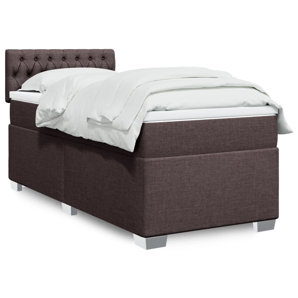 Lit De Box Spring Avec Matelas Et Led Tissu