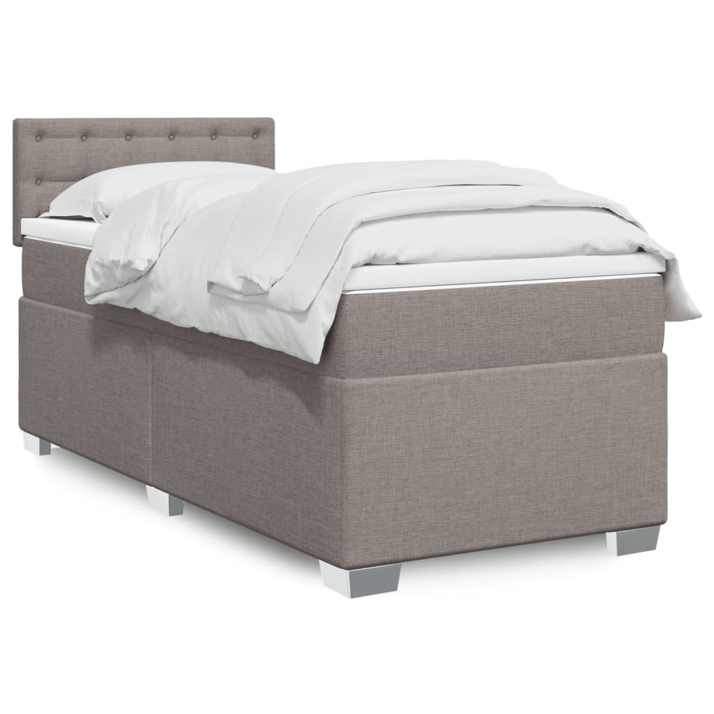 Lit De Box Spring Avec Matelas Et Led Tissu