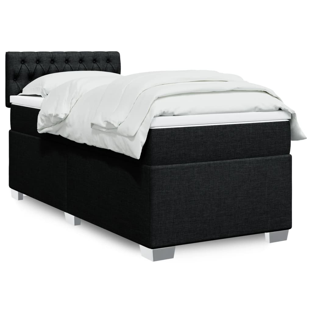 Lit De Box Spring Avec Matelas Et Led Tissu