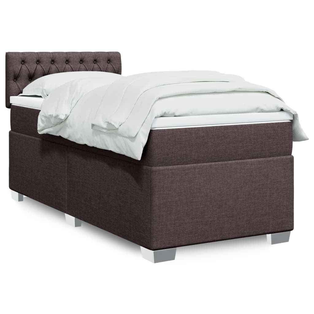 Lit De Box Spring Avec Matelas Et Led Tissu