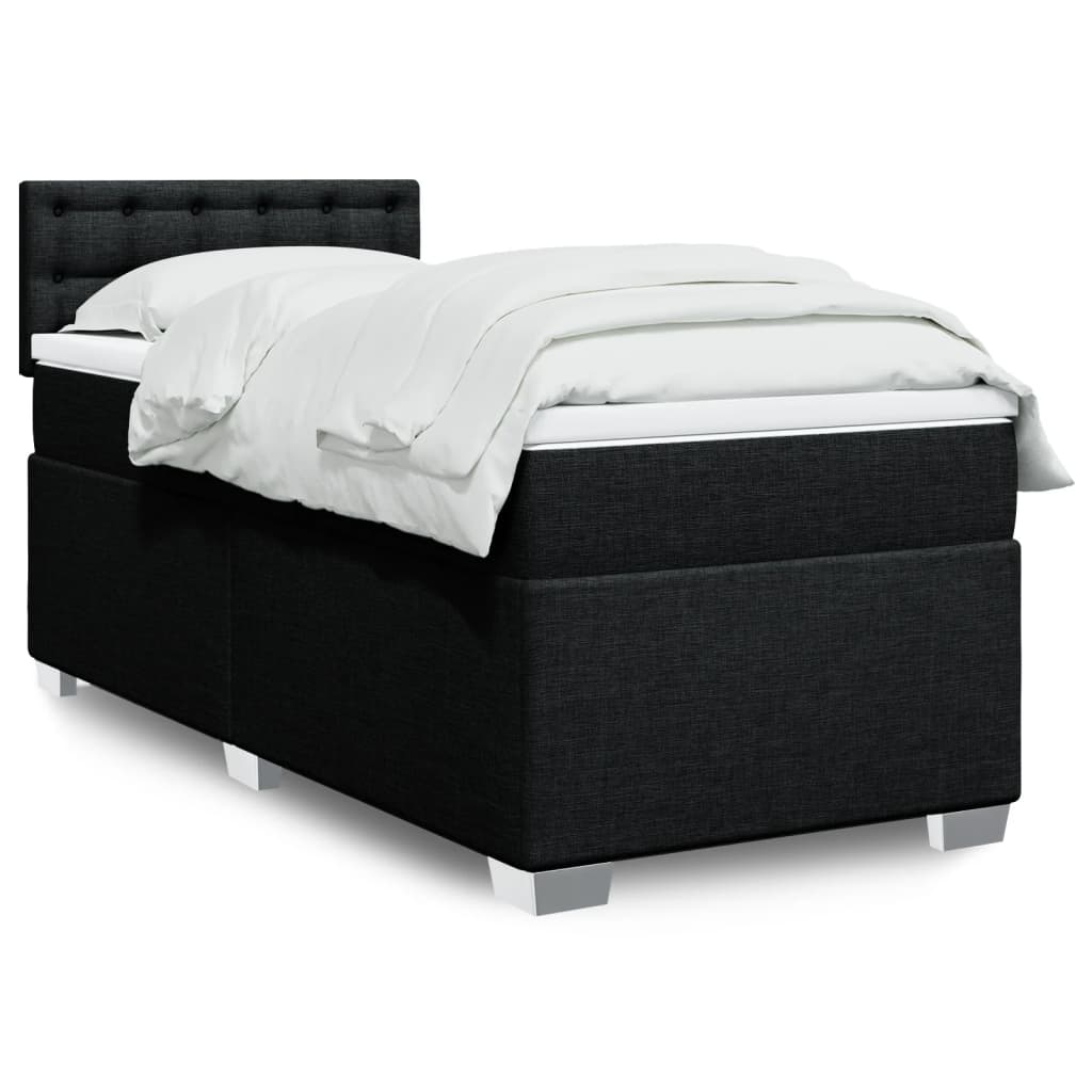 Lit De Box Spring Avec Matelas Et Led Tissu