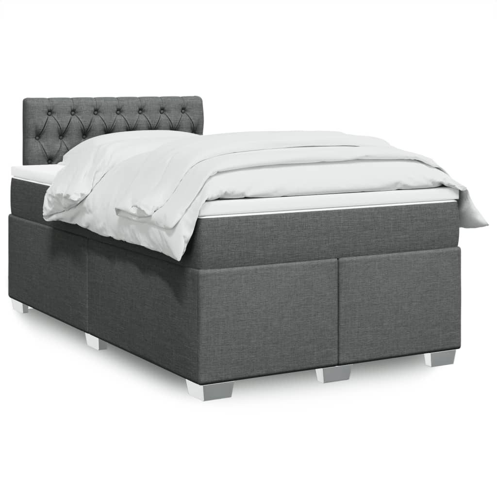 Lit De Box Spring Avec Matelas Et Led Tissu