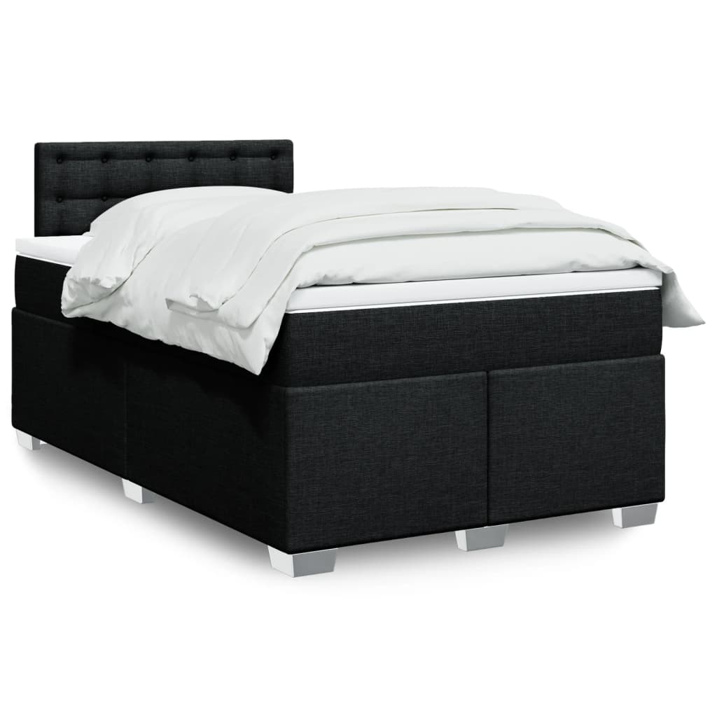 Lit De Box Spring Avec Matelas Et Led Tissu