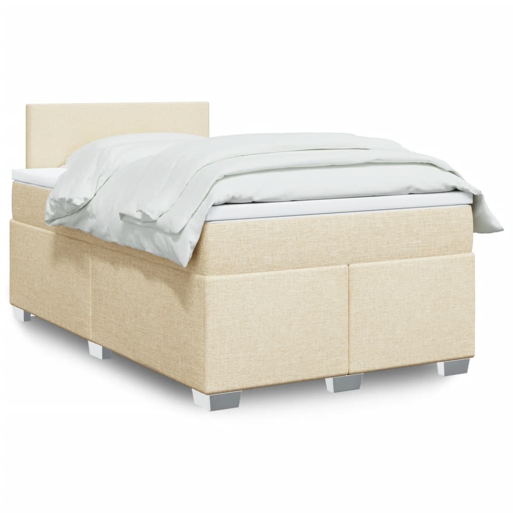 Lit De Box Spring Avec Matelas Et Led Tissu