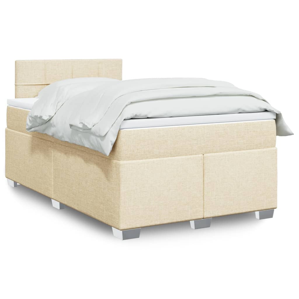 Lit De Box Spring Avec Matelas Et Led Tissu