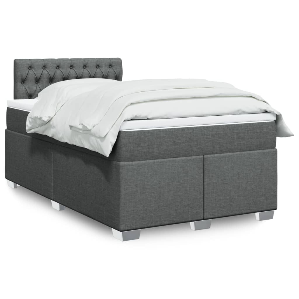 Lit De Box Spring Avec Matelas Et Led Tissu