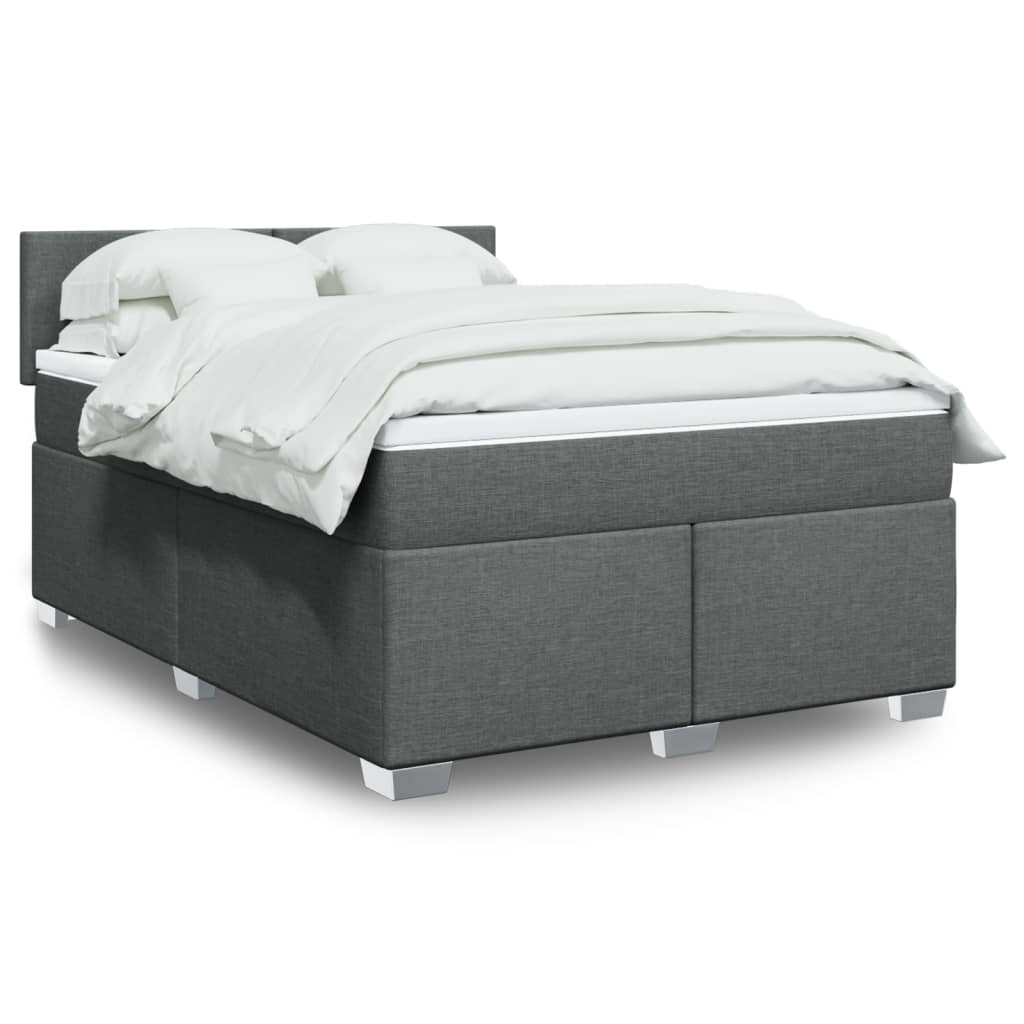 Sommier À Lattes De Lit Avec Matelas Tissu