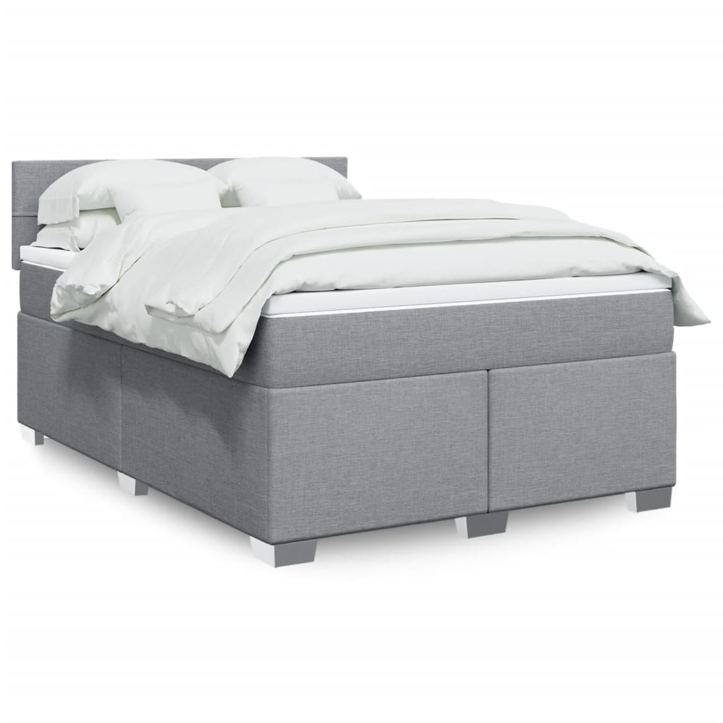 Sommier À Lattes De Lit Avec Matelas Tissu