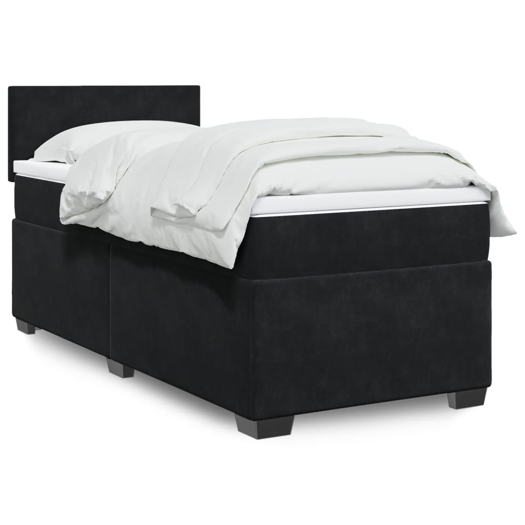 Lit De Box Spring Avec Matelas Et Led Velours