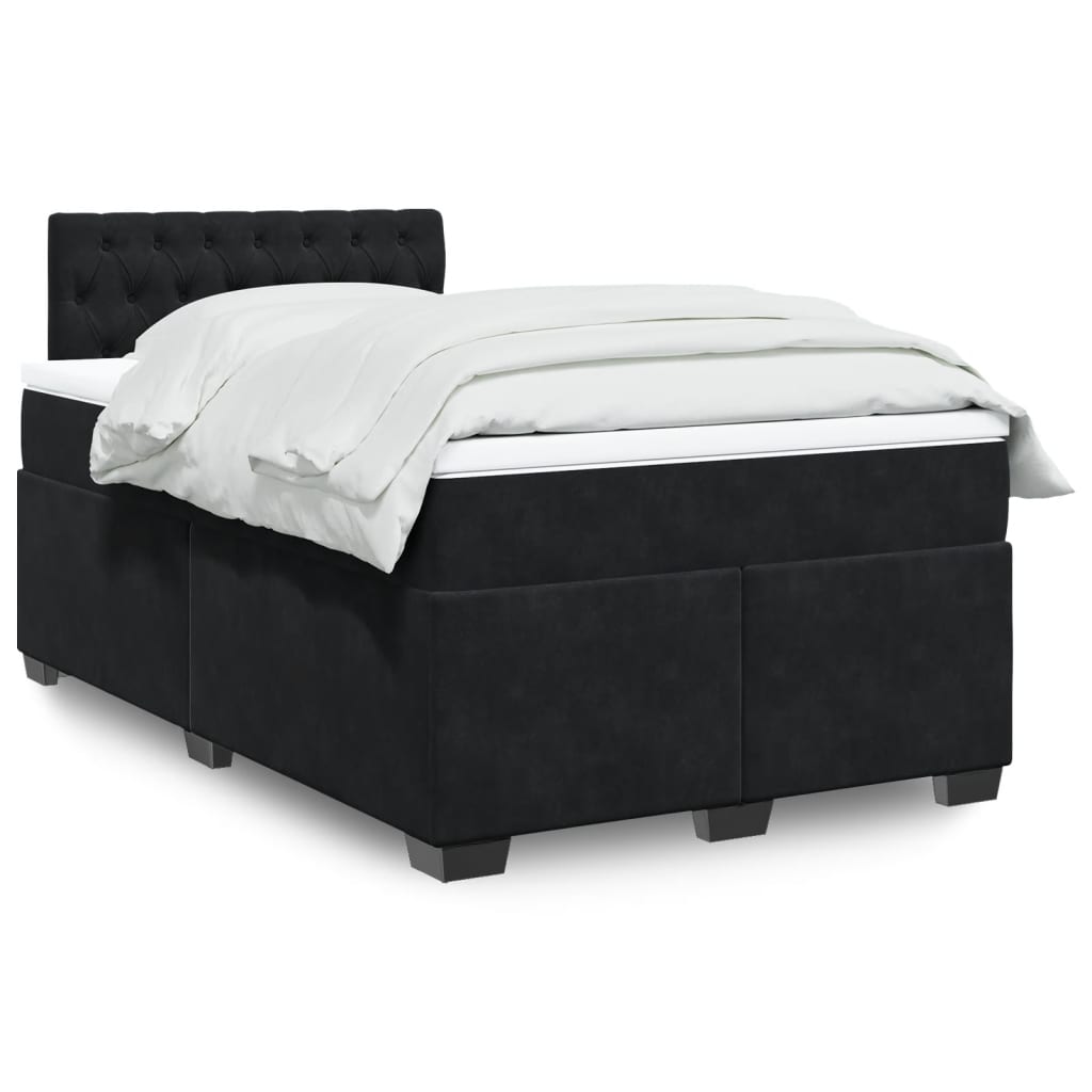 Lit De Box Spring Avec Matelas Et Led Velours