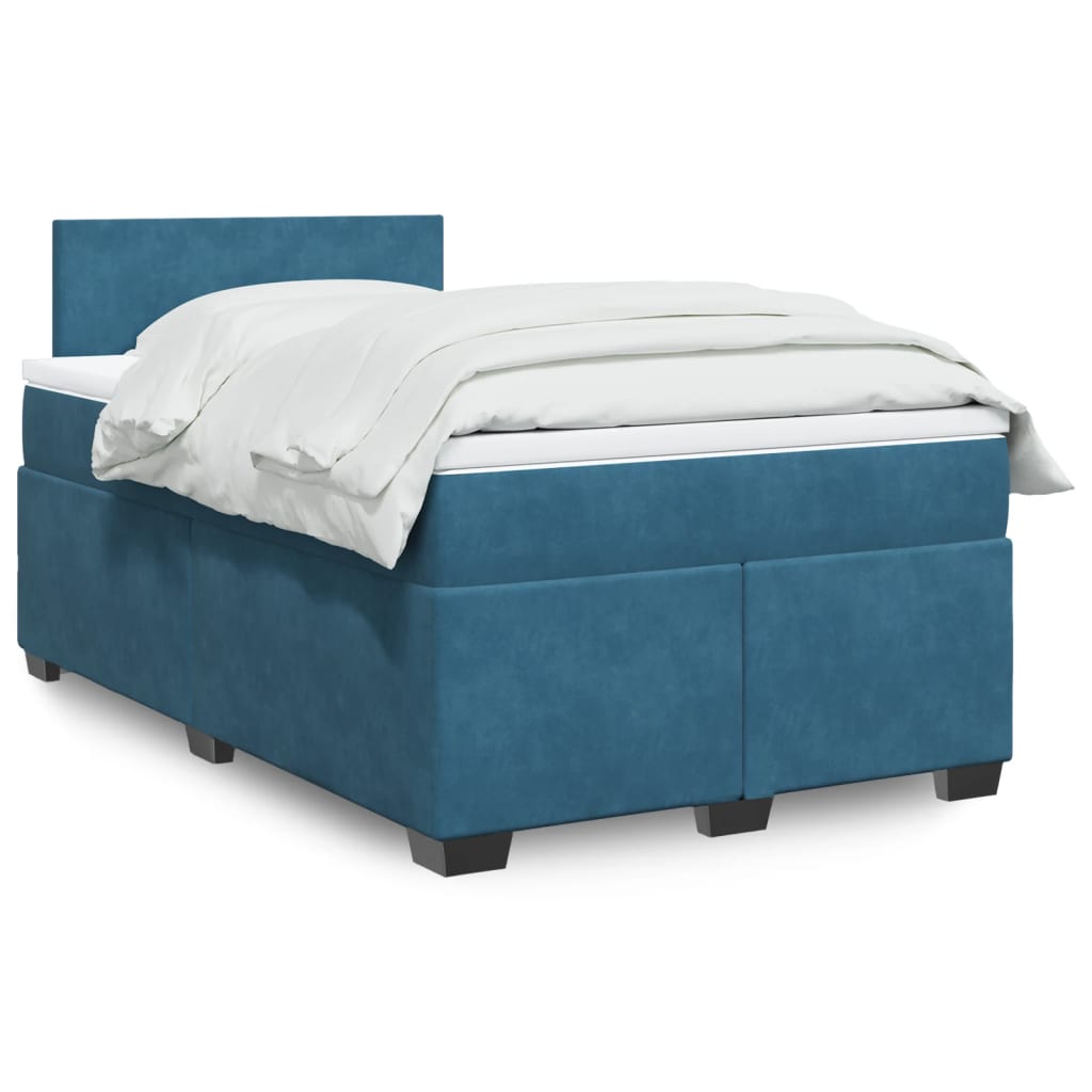 Lit De Box Spring Avec Matelas Et Led Velours