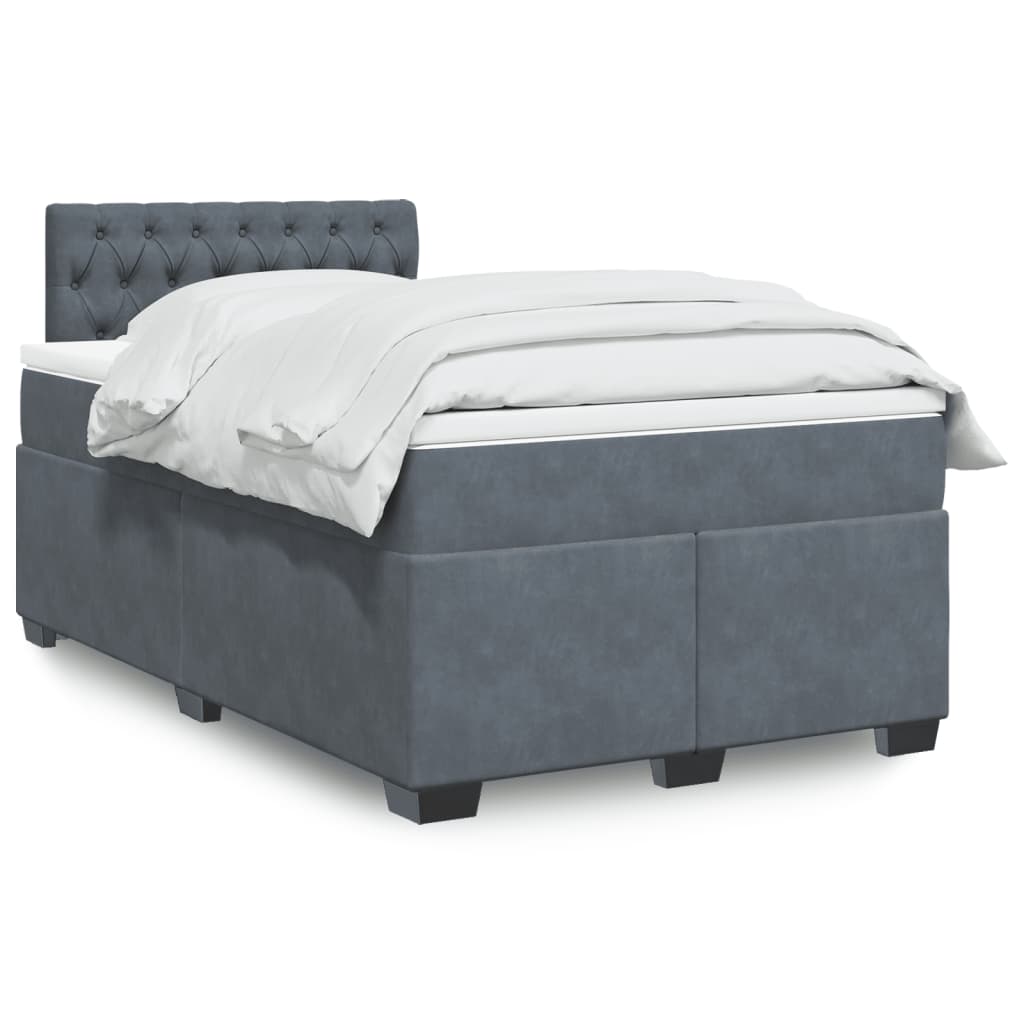 Lit De Box Spring Avec Matelas Et Led Velours