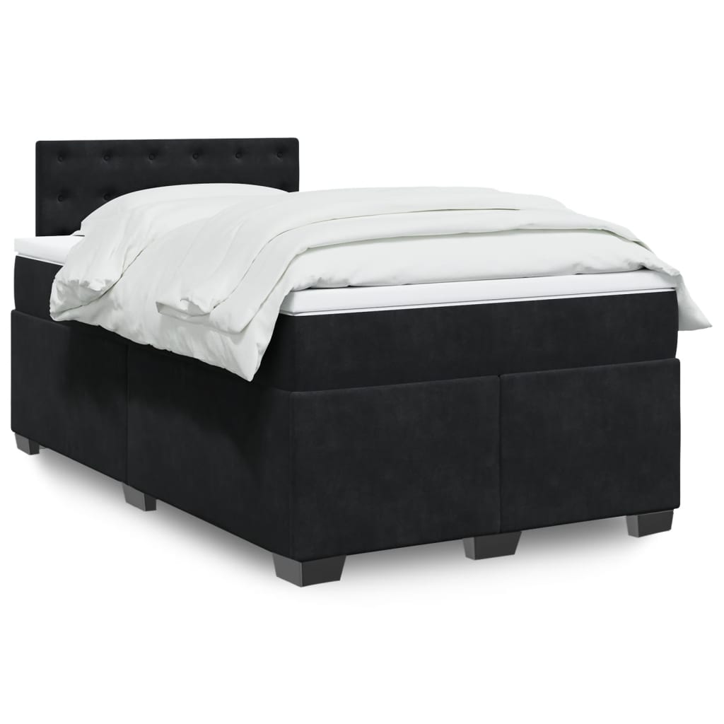Lit De Box Spring Avec Matelas Et Led Velours