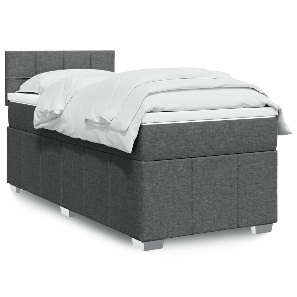 Lit Boxspring Avec Matelas Tissu