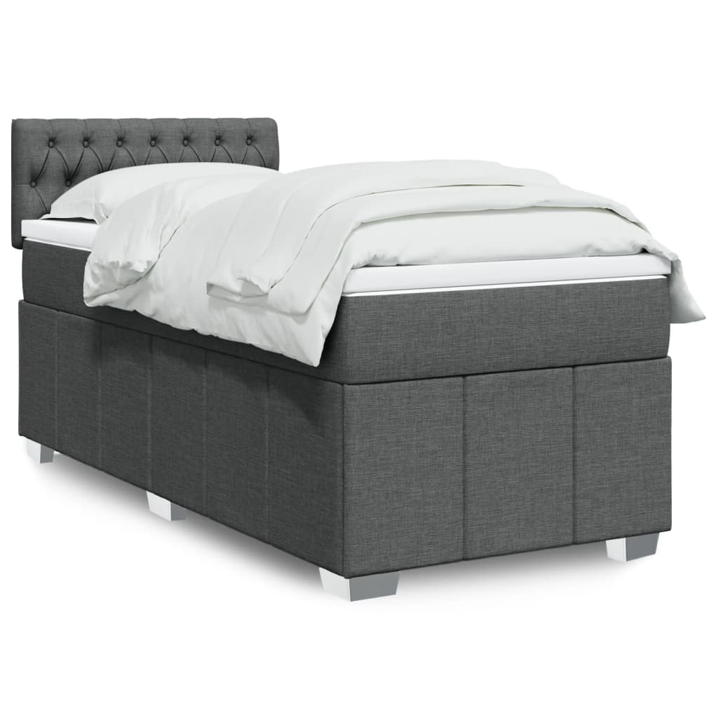 Lit Boxspring Avec Matelas Tissu