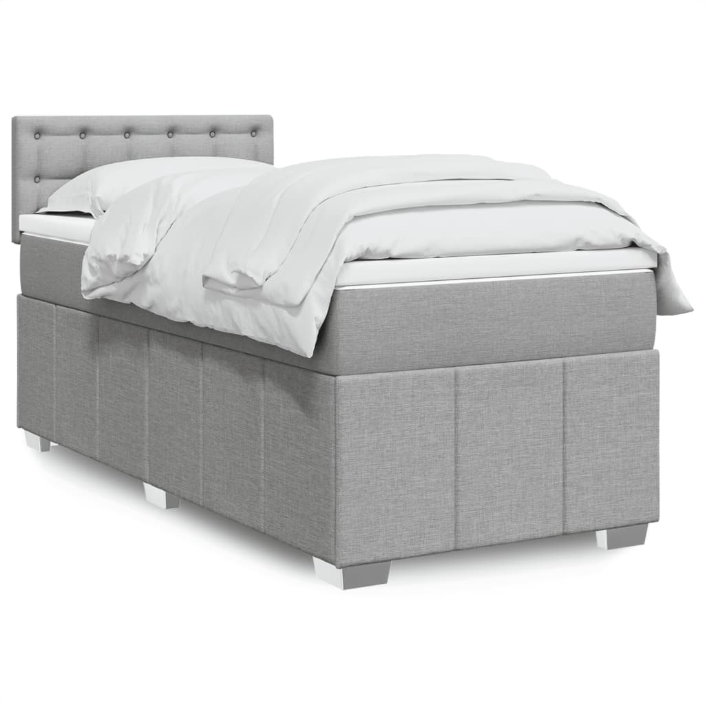 Lit Boxspring Avec Matelas Tissu
