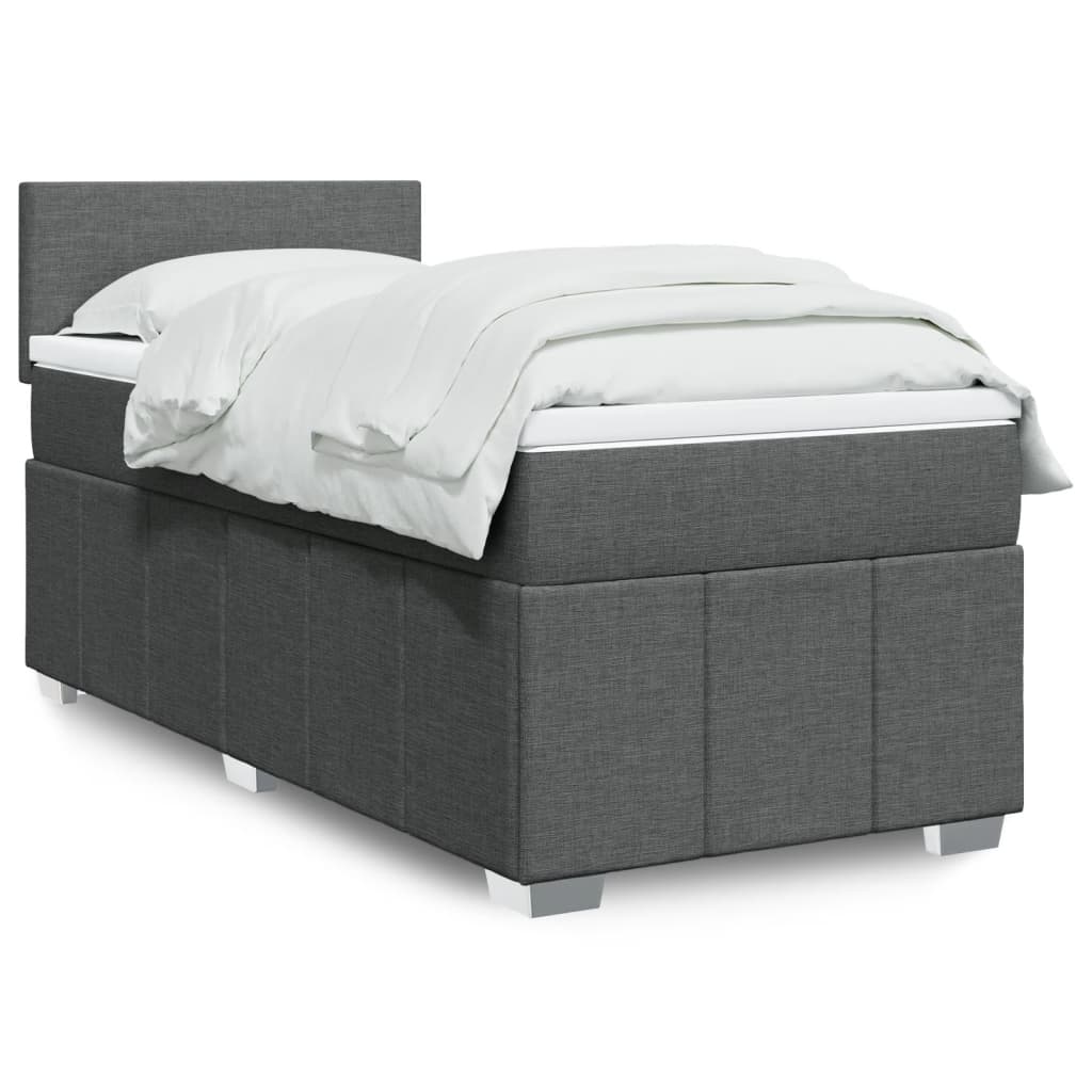 Lit Boxspring Avec Matelas Tissu